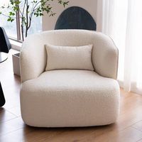 Nouveau fauteuil de salon, fauteuil de détente, fauteuil simple en tissu doux, blanc, simple, meubles de salon pour la maison