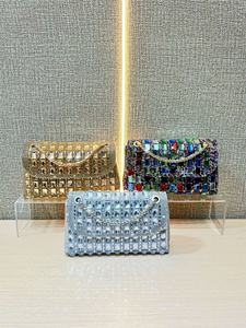 Sacs à main de soirée scintillants en strass 2026 pour femmes – Sacs à bandoulière tendance avec chaîne, élégants et ornés de diamants pour cocktails - Product Image 2