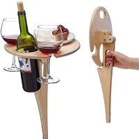 Mini Tables de plage en bois, pliantes, Portable, compacte et facile à transporter, pour le sable et la pelouse, Table à vin, pique-nique, offre spéciale
