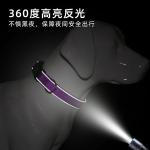 Collar Reflectante Nocturno para Perro, Neopreno Transpirable, Tallas XS, S, M, L, XL, para Perros Pequeños y Medianos - Product Image 4