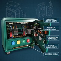 Armoire de synchronisation automatique de haute qualité pour générateur diesel, 380V 400V, 10ms, pour applications pétrolières et gazières, IP54, hybride