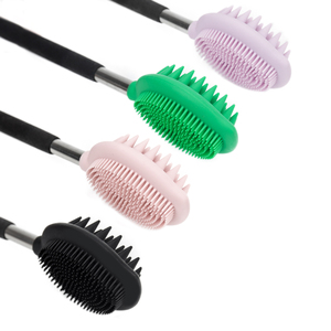 Brosse de nettoyage faciale et corporelle télescopique en silicone pour enfants, outil applicateur de soin de la peau, vente en gros - Product Image 1