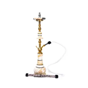 Top Quality Hot Sale Egyptian Unique Marble Hookahs Shisha Wholesale Manufacturer New style shisha marble hookah sheesha pipe Eg