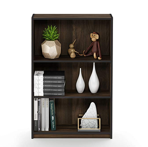 Étagère à livres en bois de style asymétrique moderne et simple, blanc et noir combinés, pour salon - Product Image 5