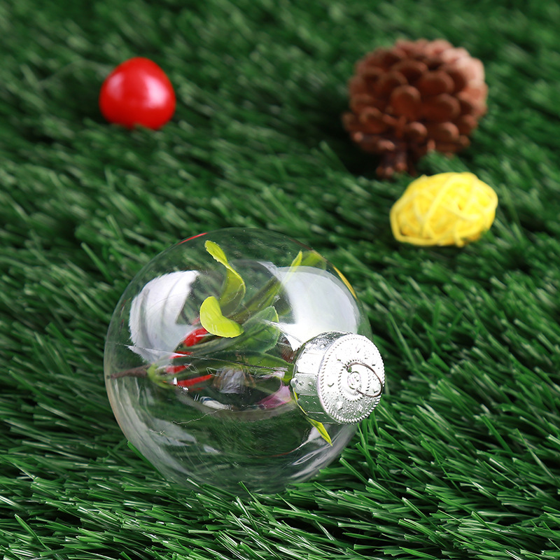 24 Boules De Noël Acrylique Transparentes 7,5 Cm - Vierges à Décorer, Avec Ruban Inclus