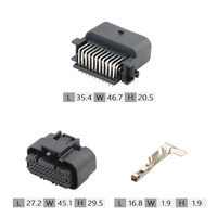 Conector Impermeable de 33 Orificios para Automóvil, Enchufe para ECU, Conector Doméstico 1554461-1/1554458-2, Conector de 33 Pines, DJ7332Y-1-11/21