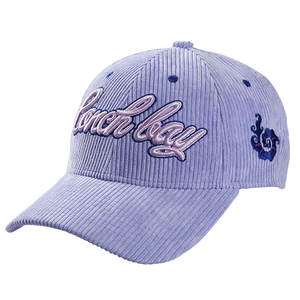 Laserbay Corduroy Baseball Cap 6-Panel Embroidered Logo Adjustable Unisex Casual <b>Hat</b> Light <b>Purple</b> - Product Image 1
