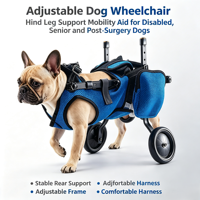 Fauteuil roulant réglable pour chien, chariot de mobilité pour pattes arrière, pour chiens handicapés, âgés ou en réadaptation post-chirurgicale