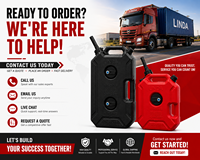 Réservoir de carburant portable Linda 5L 10L pour moto, VTT, UTV, moto tout-terrain, certifié EPA CARB, bidon de carburant, jerrycan