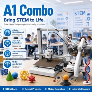 Imprimante 3D de bureau intelligente Version Bambo Lab A1 pour l'éducation STEM, la formation en ingénierie et les espaces de fabrication, production à haute vitesse pour - Product Image 1