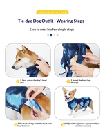 Combinaison post-opératoire respirante en coton pour chien, pour stérilisation, pour chiens de petite et moyenne taille, motif tie-dye, usage quotidien, produit pour la maison