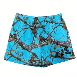 Shorts pour hommes en maille 100% polyester, imprimé camouflage rétro de haute qualité, sublimation, logo personnalisé, shorts décontractés en maille personnalisés - Product Image 3