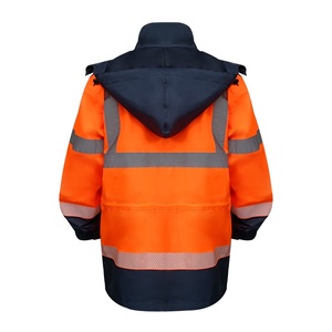 Sản xuất áo khoác mưa chống thấm OEM tùy chỉnh, áo khoác parka mùa đông phản quang cao cấp 3 trong 1, áo mưa Oxford an toàn - Product Image 2