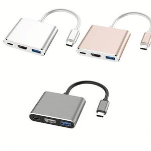 อะแดปเตอร์แปลงสัญญาณ 3-in-1 HDTV เป็น USB C ดิจิตอล AV มัลติพอร์ต ตัวแปลง USB Type C เป็น 4K USB 3.0 100W PD สำหรับแล็ปท็อปและโทรศัพท์มือถือ - Product Image 5