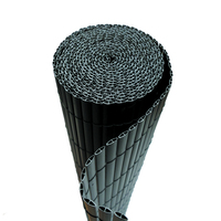 Clôture de Confidentialité en Vinyle Kenda Gris Foncé, Brise-Vue PVC à Lamelles Simples 19mm, Résistant au Vent et aux UV pour Balcons, Maisons, Villas, Jardins