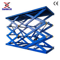 Plateforme élévatrice à ciseaux hydraulique fixe certifiée CE pour le levage de cages de marchandises en entrepôt