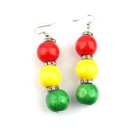 Pendientes de madera con cuentas Rasta más nuevos