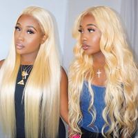 Mèches brésiliennes 613 naturelles Remy lisses blond 1/5 — queen beauty, cheveux vierges crus, pour femme noire, offres en lots de 100%, vente en gros