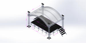 Estructura de Iluminación de Aluminio para Exteriores Personalizada - Product Image 3