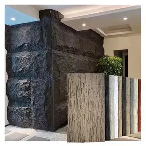 wall cladding interior and exterior house decor stone 3d stone alternative wall decor mold black artificial stone veneer