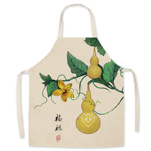 Chinese Style Polyester Sleeveless Chef <b>Apron</b> with Phoenix Pattern Reusable Adjustable <b>Waist</b> Luxury Custom Gift Packaging - Product Image 6