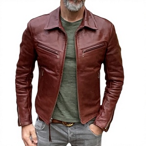 2026 Customized High Quality PU Leather <b>Jackets</b> Men Winter Solid Stand Collar Fashionable SUPREX ENTERPRISES HIGH STREET <b>Heated</b> - Product Image 1