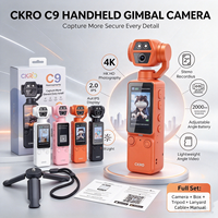 Kamera Vlogging Saku C9 4K Auto Fokus Kamera Video Genggam dengan Perekam Suara Terintegrasi untuk Perjalanan Olahraga Luar Ruangan