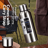 Botol Termos Vakum Stainless Steel 316 Kapasitas Besar Portabel untuk Perjalanan Luar Ruangan Hiking Logo Kustom Grosir OEM