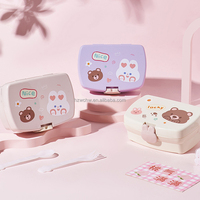 Nouvel arrivage : Ensemble de boîtes à lunch de qualité alimentaire avec conteneurs pour repas, cuillère, fourchette et bouteille d'eau – Boîte à lunch durable pour adultes et enfants