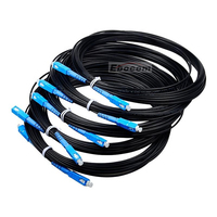 Cable de caída plana FTTH para interiores y exteriores Cable de conexión FTTH G657A2 Modo único SC LC UPC APC 10M 20M 30M Cable de conexión de fibra óptica OEM