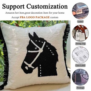 Trang Chủ Trang Trí Động Vật Thêu Ném Gối Đệm Tùy Chỉnh Mềm Sofa Sang Trọng Bắc Âu Đệm Bao Gồm Với Tua - Product Image 6