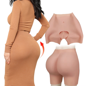 Realistische Silikon-Pants zur Formung von Po und Hüften, Hose mit offenem Schritt zur Verbesserung der Gesäßkurve mit dicken Po-Polstern - Product Image 1