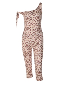 Nouvelle combinaison d'été pour femme, élégante et simple, à une épaule, avec bretelles, coupe slim, pantalon sept-quarts - Product Image 5