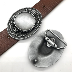 Antike Zinn-Gürtelschnalle im Retro-Stil, Western-Cowboy-Design, Personalisierbare Gürtelschnalle - Product Image 1