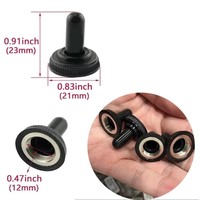 Petit interrupteur à bascule 250V 15A, interrupteur à bascule variable marche-arrêt DPDT, interrupteur à bascule standard américain, couvercle, courant sélectionnable 3-15A