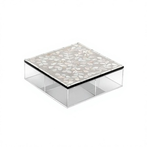 Tableware Candy Server <b>Sweets</b> <b>Box</b> Chocolate <b>Box</b> With Mop Work Lid Superior Quality Dessert Server <b>Box</b> - Product Image 1
