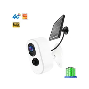 Tuya APP 2MP ses ağ kamerası kablosuz Wifi PIR düşük güç tüketimi güneş IP Video CCTV açık güneş kamera 4G SIM kart