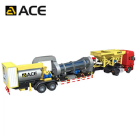 Centrale d'asphalpage mobile Ace IAP Super 60t/h, machine à asphalte à chaud avec contrôle PLC + écran tactile couleur et pompe haute performance