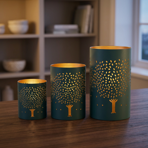 Support de bougie en fer décoratif Sonnet, résistant à la chaleur, imperméable, naturel, durable, pour la décoration de Noël à la maison, vente en gros - Product Image 1
