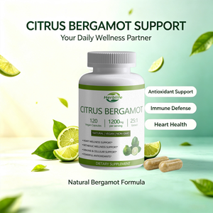 Cápsulas de Extracto de Bergamota Cítrica de Marca Privada OEM, Suplemento para la Salud del Corazón, Apoyo Inmunitario y Antioxidante, 1200 mg por Porción - Product Image 4