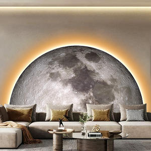 Quadro Decorativo <span class=keywords><strong>Luna</strong></span> per Soggiorno e Camera da Letto, Stile Avanzato, da Appendere sullo Sfondo del Divano, Lusso Leggero, Texture Creativa - Product Image 2