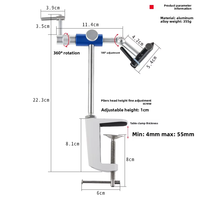 360 °   Étau de montage rotatif pour la fabrication de mouches et kit d'outils, étau d'établi en acier inoxydable pour la création de leurres et de mouches à truite DIY