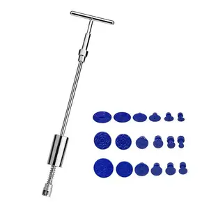 Xe Cơ Thể Dent Remover Sửa Chữa Puller Kit Công Cụ Không Sơn Xe Dent Puller T Thanh Trượt Búa Với 18Pcs Keo Puller Tab Kit