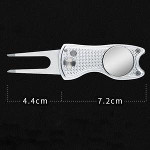 Golf <span class=keywords><strong>divot</strong></span> công cụ và bóng đánh dấu 25mm trống gấp Golf <span class=keywords><strong>divot</strong></span> công cụ sửa chữa kim loại nhôm xử lý - Product Image 6