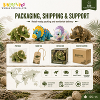 Peluche Triceratops Écologique Personnalisée OEM, Animal en Peluche Dinosaure pour Boutiques de Cadeaux, Collections de Vente au Détail Durables