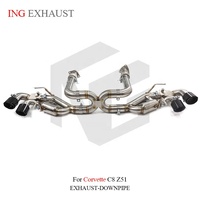 Échappement arrière à soupapes ING pour Chevrolet Corvette C8 Z51 6.2L V8 LT2 2020-2025 |   Système à quatre pointes en acier inoxydable 304, vente en gros