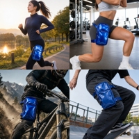 Sac de jambe holographique en PU avec fermeture éclair, étanche, transparent pour téléphone, sacoche de cuisse réglable pour fête musicale