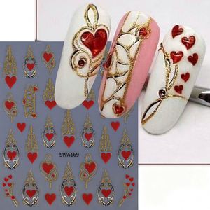 Adhesivos Decorativos para Uñas con Diseño de Corazón Dorado Brillante para el Día de San Valentín, Lazo, Flecha, Luna, Líneas, Estilo Y2K - Product Image 4