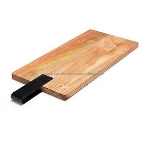 Planche à découper en bois avec manche en métal Couteau populaire Plateau de service Planche à découper de cuisine avec manche en métal - Product Image 2