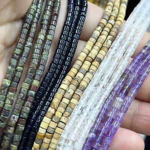 Disque de <span class=keywords><strong>pierre</strong></span> <span class=keywords><strong>naturelle</strong></span> en agate de quartz, 2x4mm, à facettes, Haixi, pour la création de bijoux raffinés et tendance, environ 380mm - Product Image 4